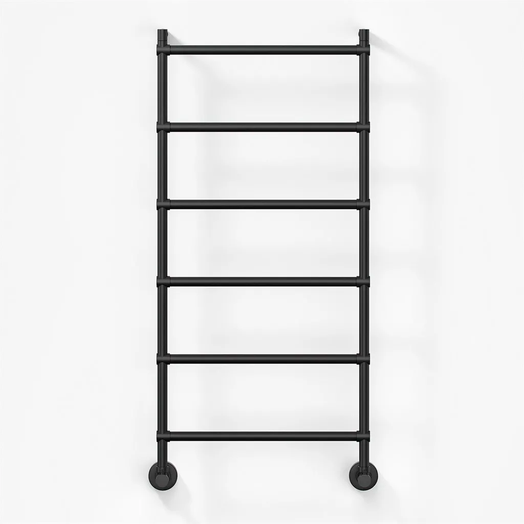Vetro DeLuxe 442/6 - Waterborne Towel Warmer, Matte Black