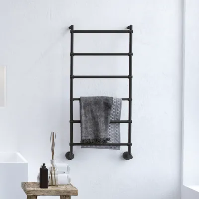 Vetro DeLuxe 442/6 - Waterborne Towel Warmer, Matte Black