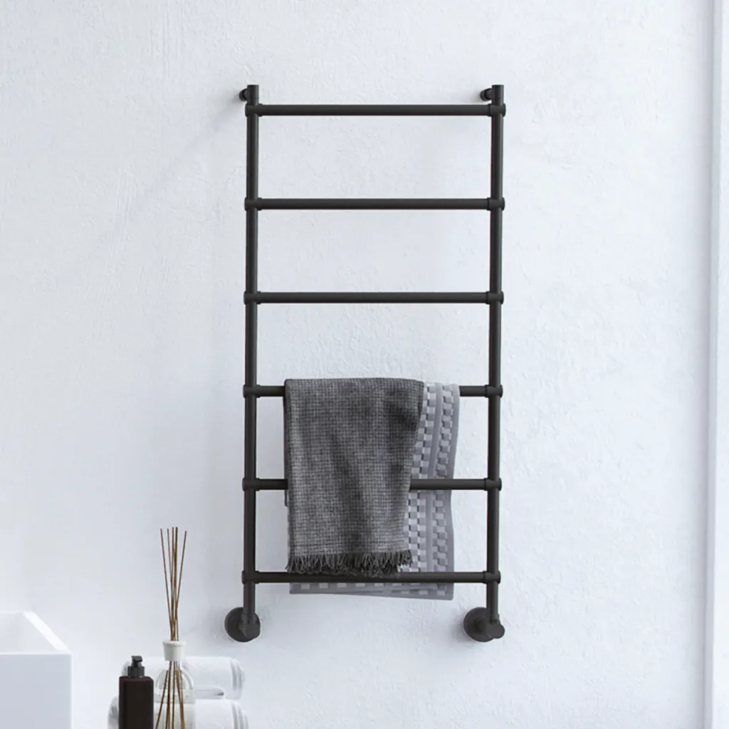 Vetro DeLuxe 442/6 - Waterborne Towel Warmer, Matte Black