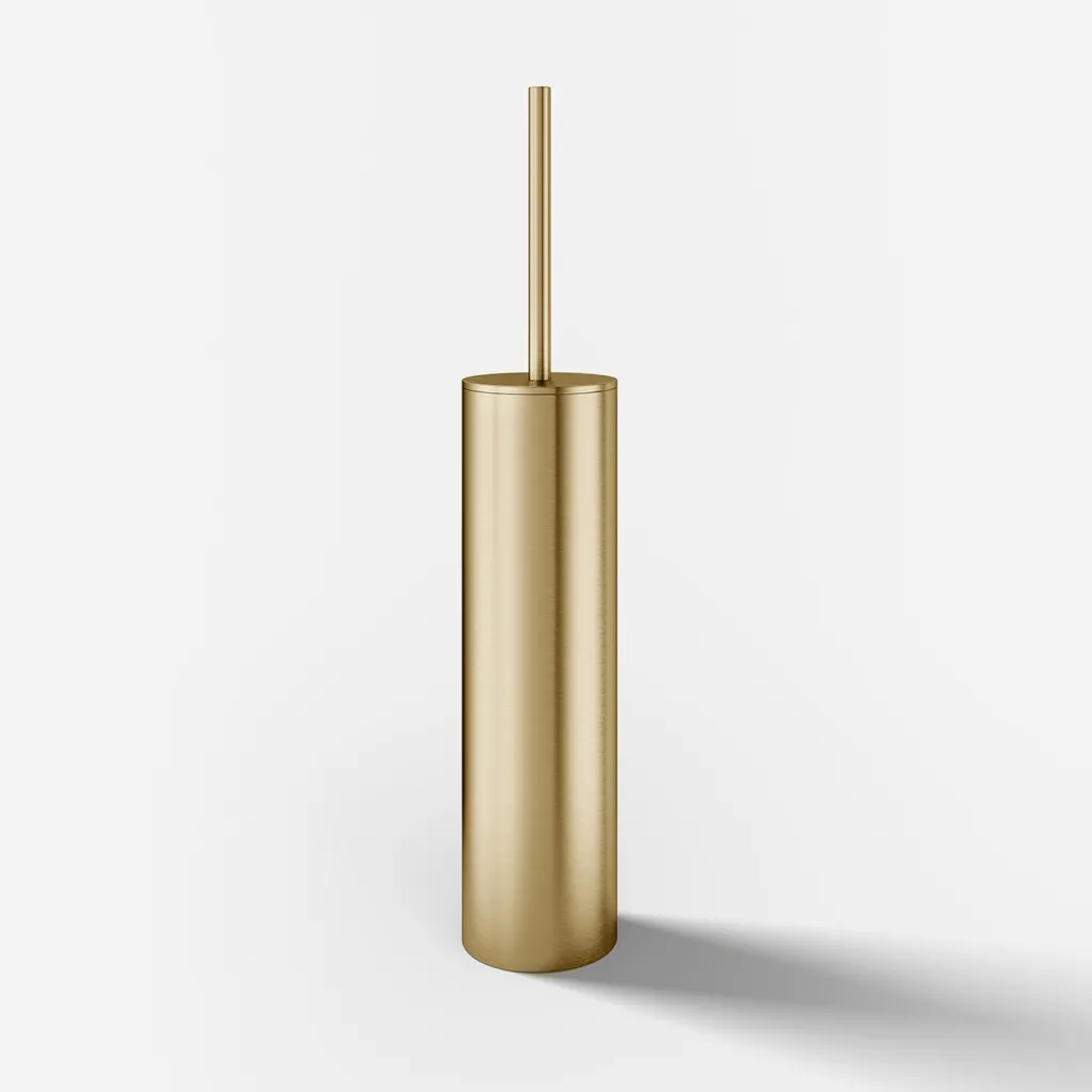 Semplice PS33 - Floor-standing toilet brush, PVD Brushed Brass