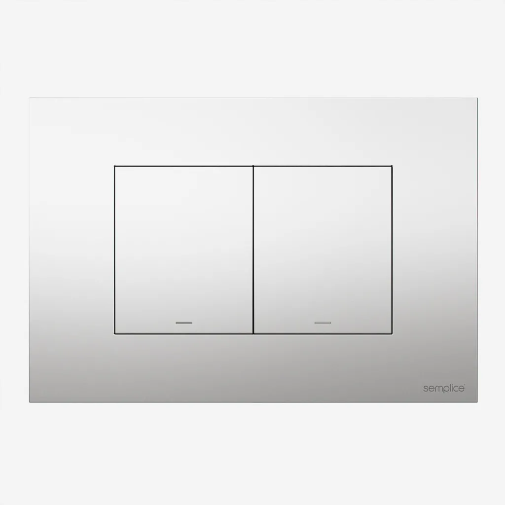 Semplice SX-K2 - DuoLux Flush plate for dual flush, Chrome