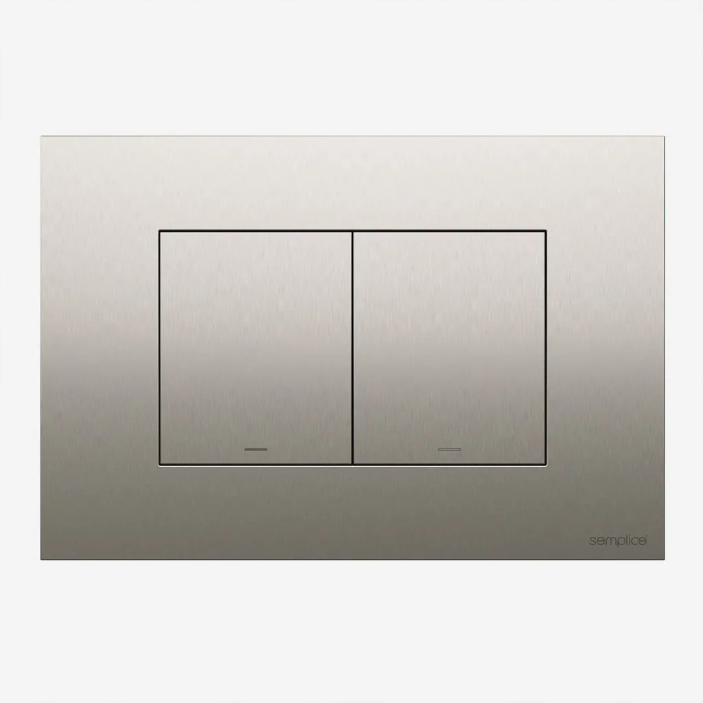 Semplice SX-K2 - DuoLux Flush plate for dual flush, PVD Brushed Steel