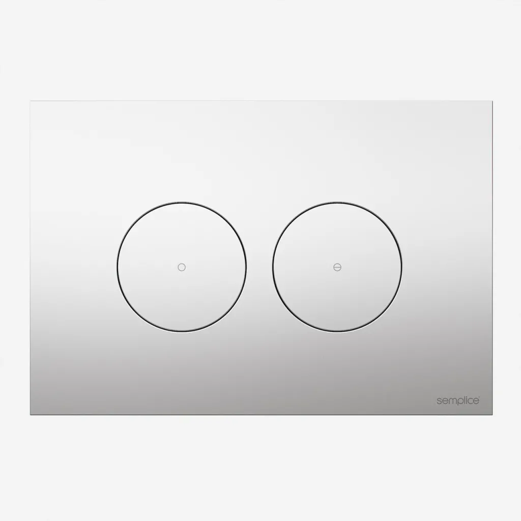Semplice SX-O1 - DuoLux-O Flush plate for dual flush, Chrome