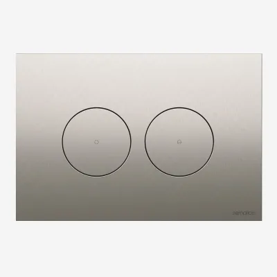 Semplice SX-O1 - DuoLux-O Flush plate for dual flush, PVD Brushed Steel