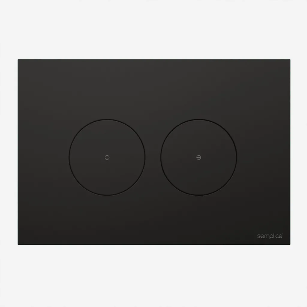 Semplice SX-O1 - DuoLux-O Flush plate for dual flush, Matte black