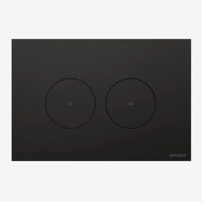 Semplice SX-O1 - DuoLux-O Flush plate for dual flush, Matte black
