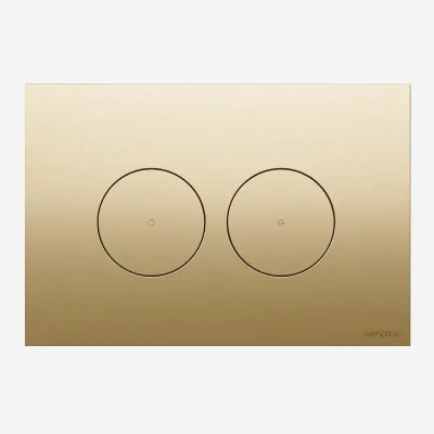 Semplice SX-O1 - DuoLux-O Flush plate for dual flush, PVD Brushed Brass