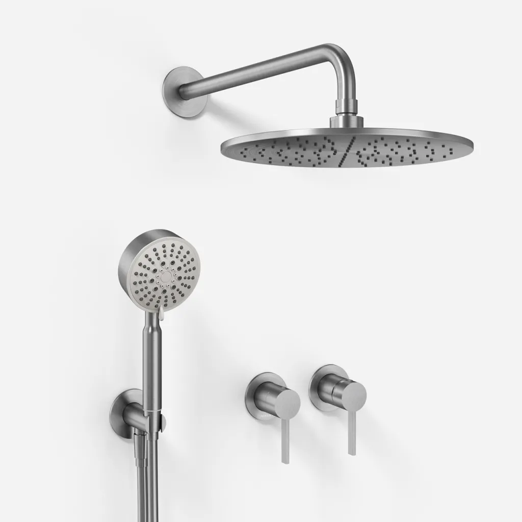 ArkiLife AVAO AA801 S01 - Ø30 Wellness Rain w/EasyClean, Brushed Stainless Steel