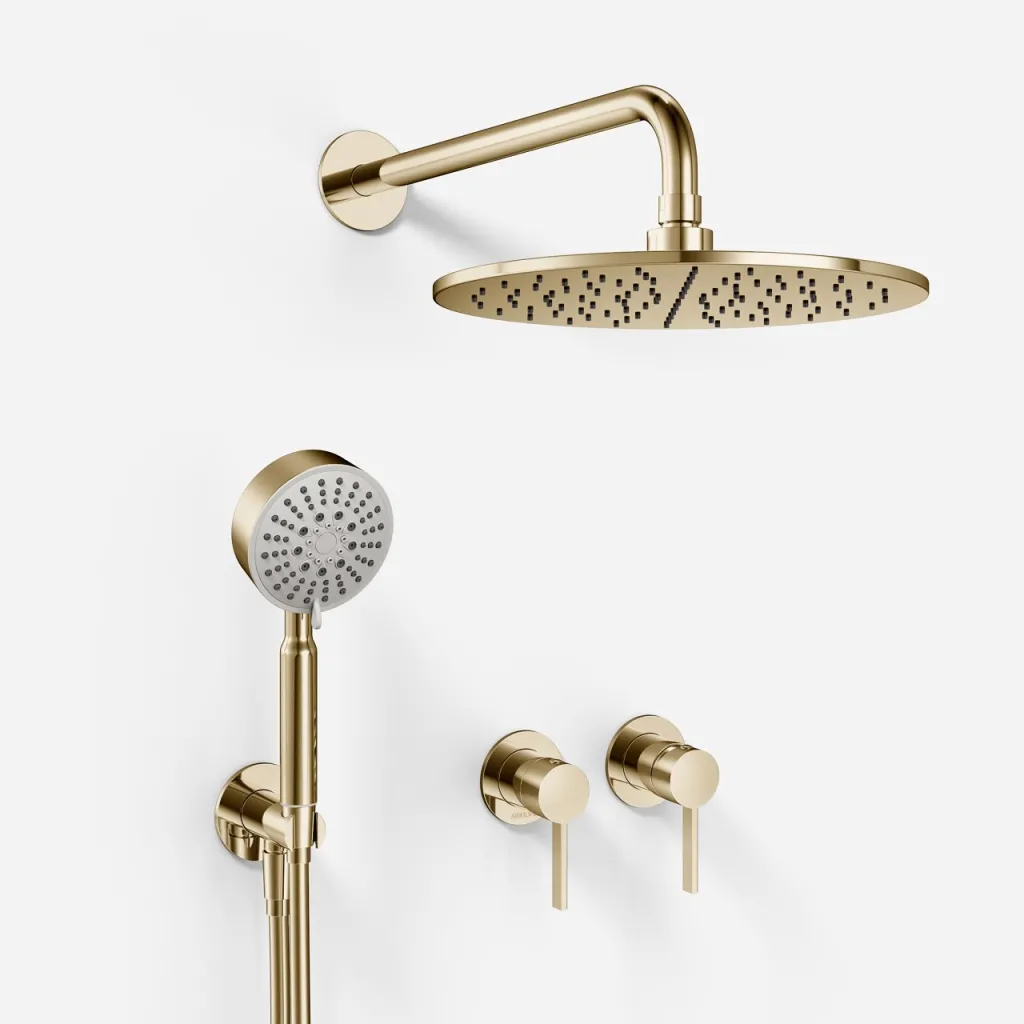 ArkiLife AVAO AA801 S01 - Ø30 Wellness Rain w/EasyClean, PVD Polished Brass