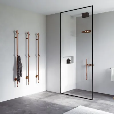 Pulcher® Style PS14 - Electric Towel Warmer w/Timer, PVD Brushed Copper