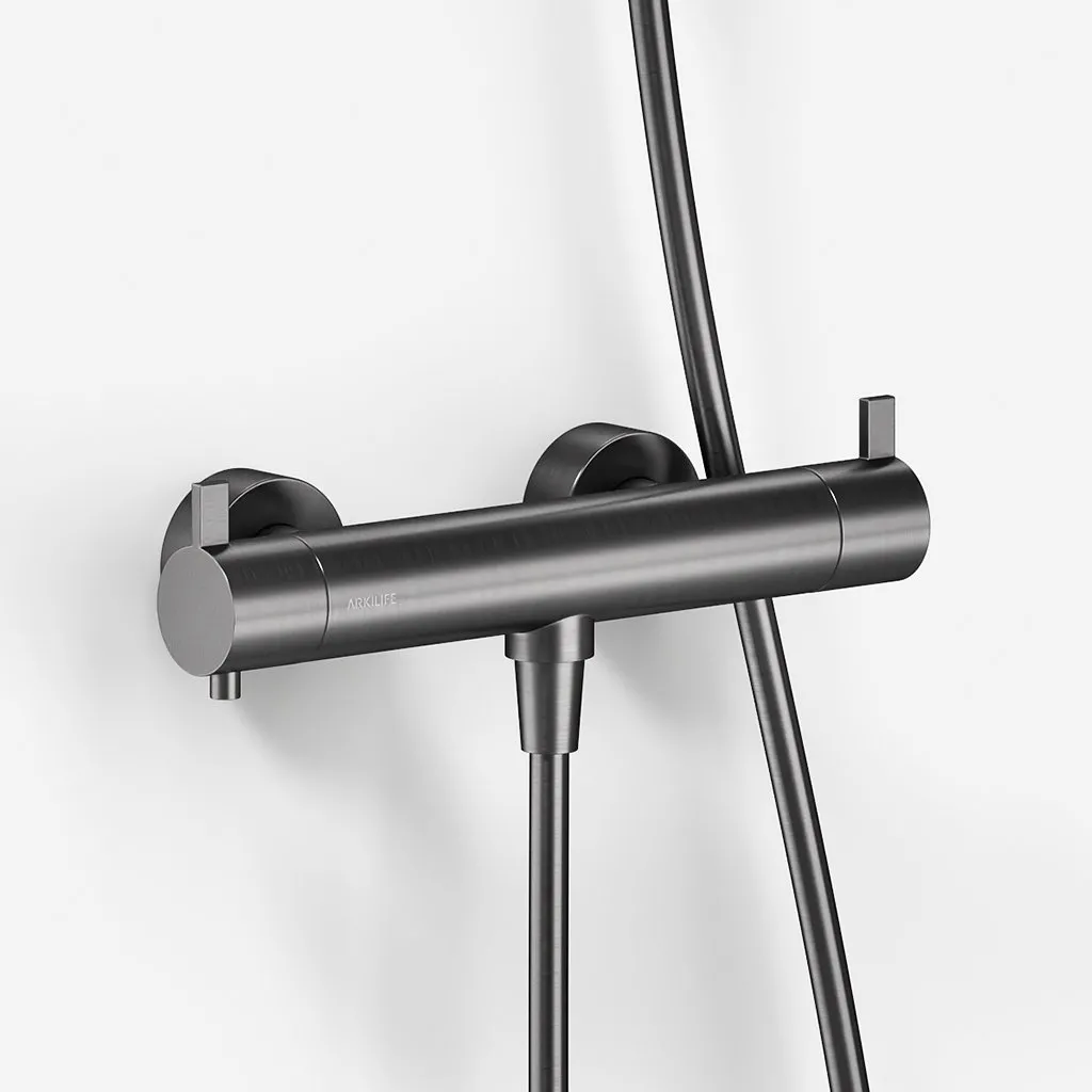 ArkiLife AVAO AABT204 S01 - Thermostat incl. Shower set, PVD Brushed Gun Metal