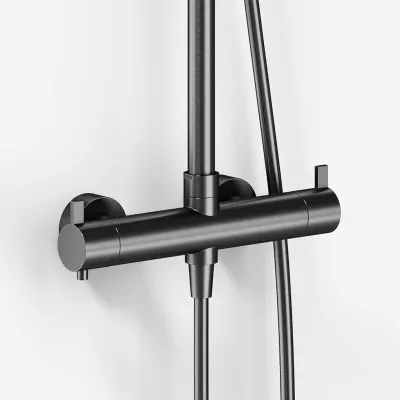 ArkiLife AVAO AABT900 S02 - Thermostat set Ø30 Wellness Rain, PVD Brushed Gun Metal