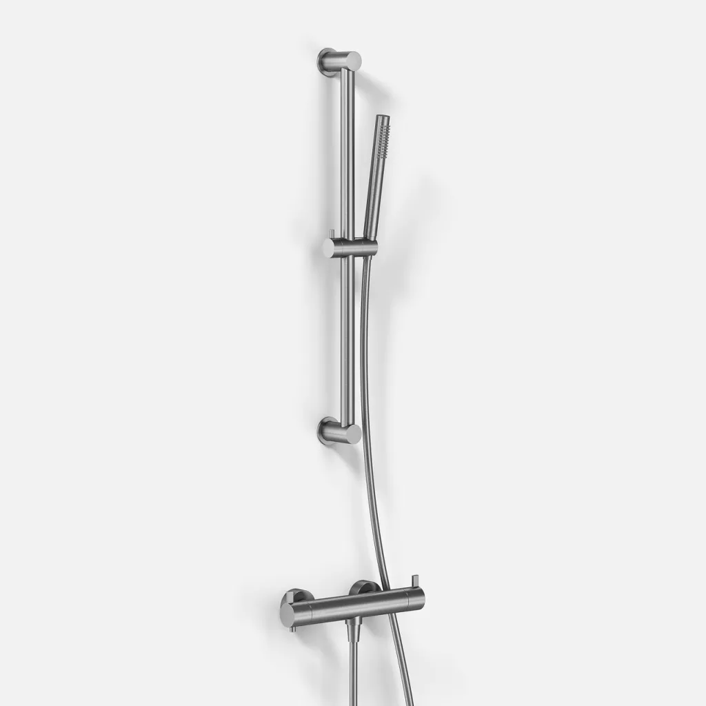ArkiLife AVAO AABT204 S02 - Thermostat incl. Shower Set, Stick, Brushed Stainless Steel