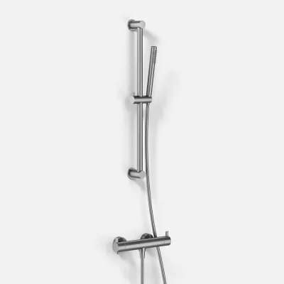 ArkiLife AVAO AABT204 S02 - Thermostat incl. Shower Set, Stick, Brushed Stainless Steel