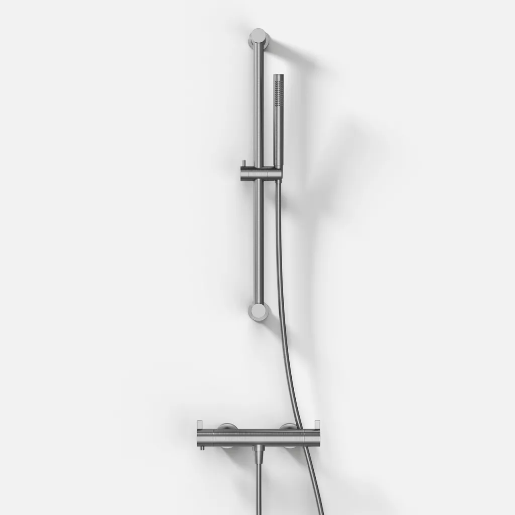 ArkiLife AVAO AABT204 S02 - Thermostat incl. Shower Set, Stick, Brushed Stainless Steel