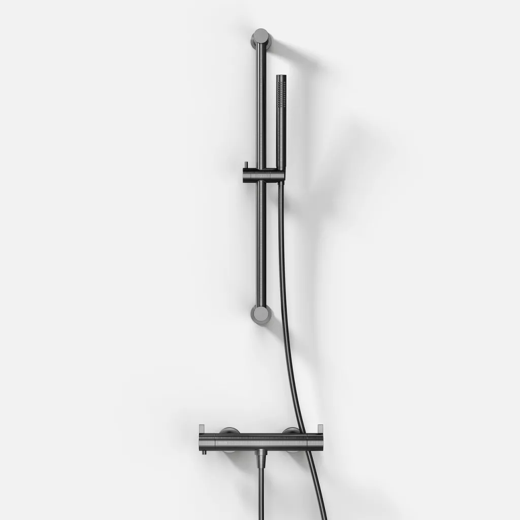 ArkiLife AVAO AABT204 S02 - Thermostat incl. Shower set, Stick, PVD Brushed Gun Metal