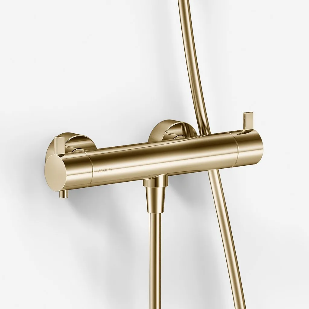 ArkiLife AVAO AABT204 S02 - Thermostat incl. Shower set, Stick, PVD Polished Brass
