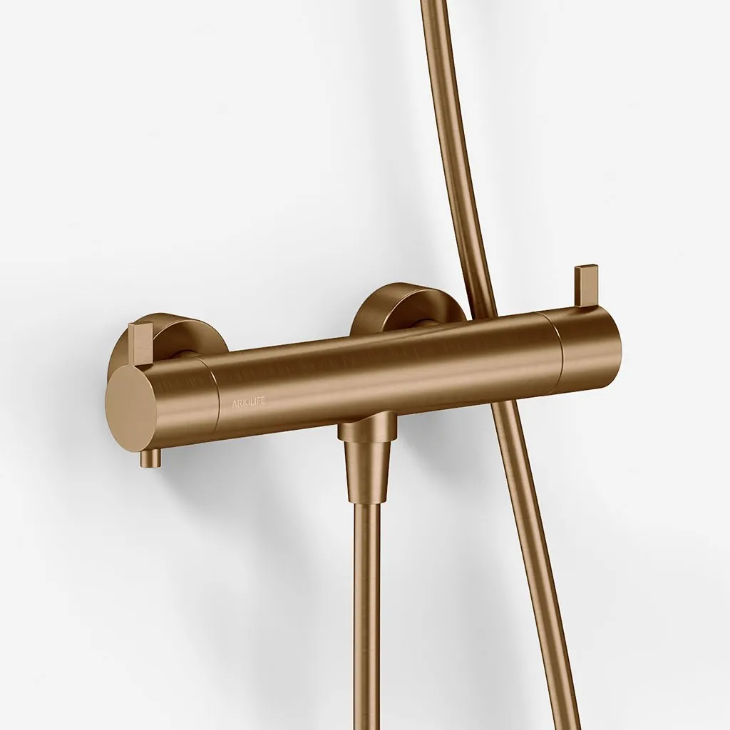ArkiLife AVAO AABT204 S02 - Thermostat incl. Shower set, Stick, PVD Brushed Copper