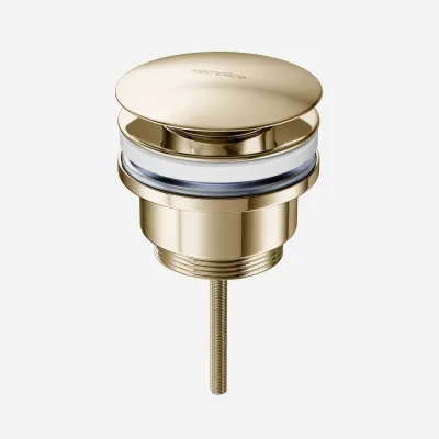 Semplice SBV03 - Universal foot valve, Polished Brass Natural