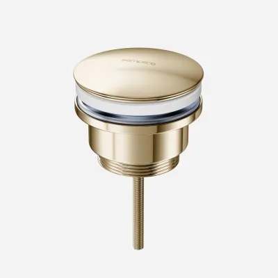 Semplice SBV03 - Universal foot valve, Polished Brass Natural