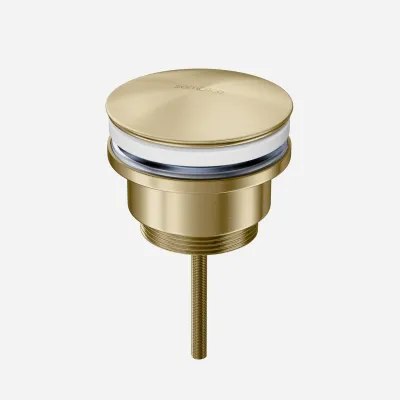 Semplice SBV03 - Universal foot valve, PVD Brushed Brass