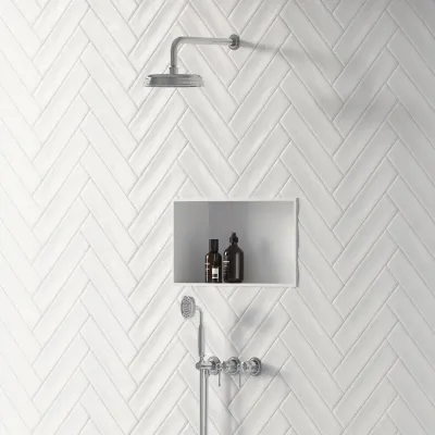 Hassel&Teudt HBR801 S01 - Shower set Ø21cm, Wall, Chrome
