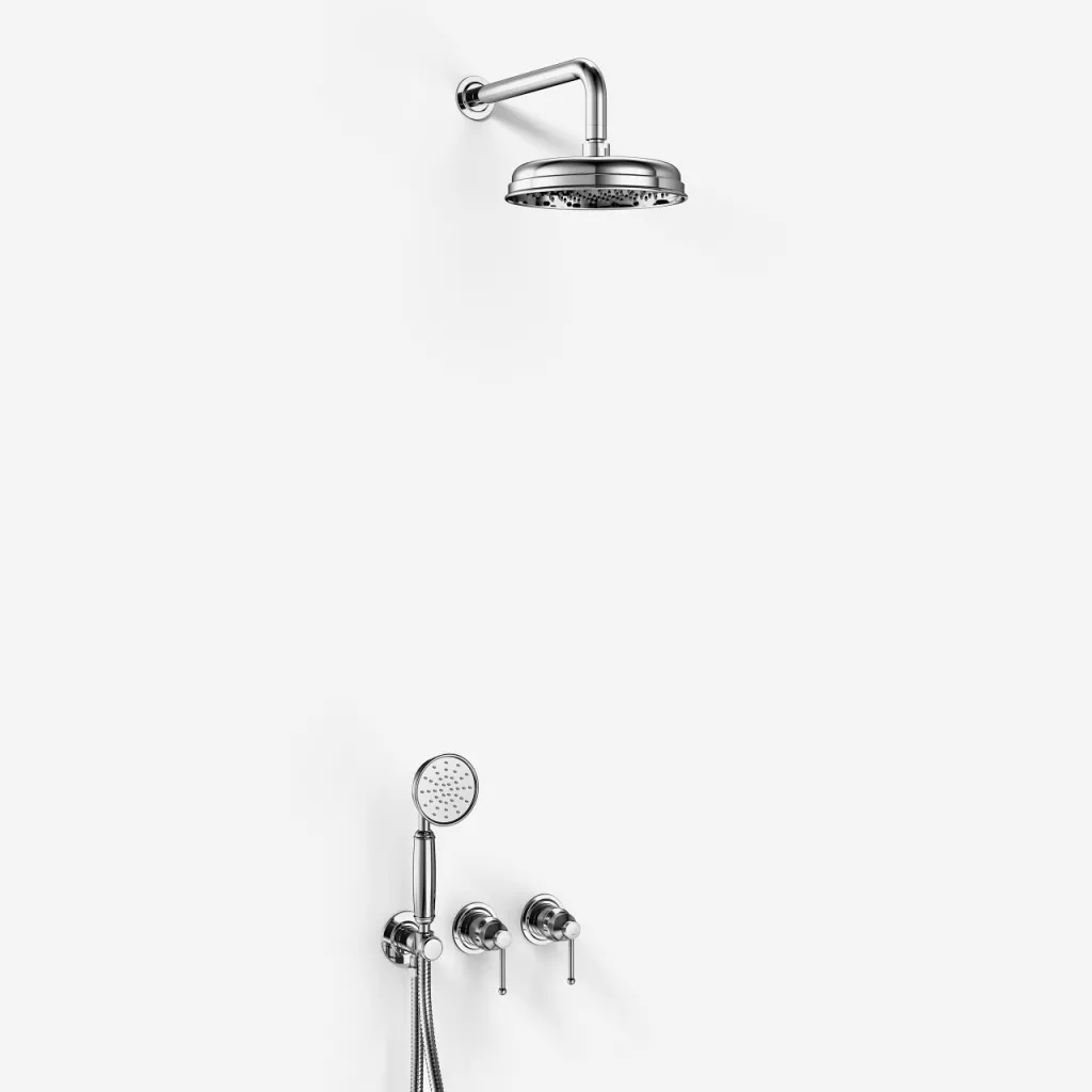 Hassel&Teudt HBR801 S01 - Shower set Ø21cm, Wall, Chrome
