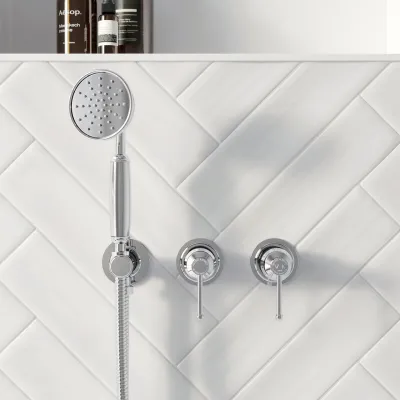 Hassel&Teudt HBR801 S02 - Shower set Ø21cm, Ceiling, Chrome