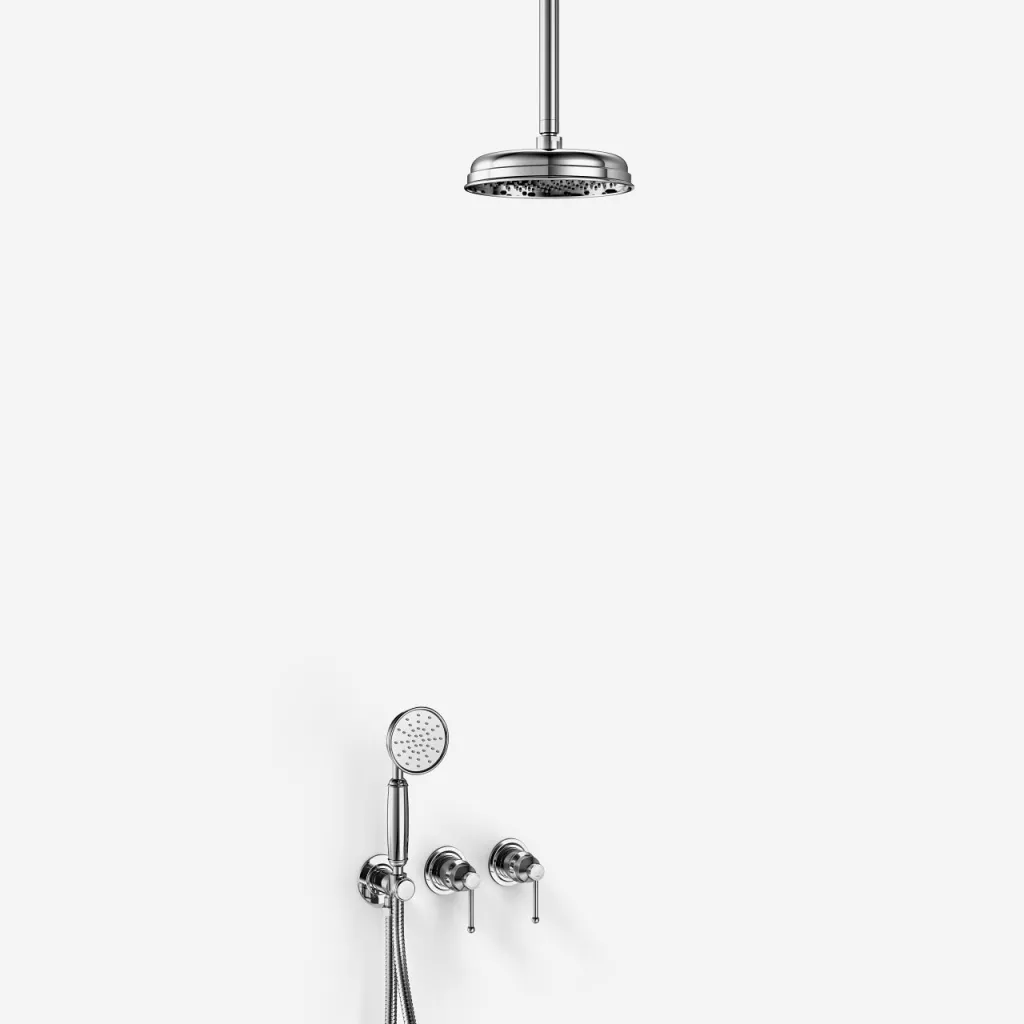 Hassel&Teudt HBR801 S02 - Shower set Ø21cm, Ceiling, Chrome