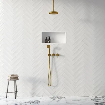 Hassel&Teudt HBR801 S02 - Shower set Ø21 cm, Ceiling, Polished Brass Natural