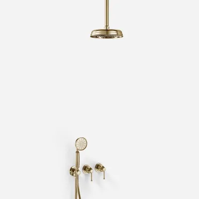 Hassel&Teudt HBR801 S02 - Shower set Ø21 cm, Ceiling, Polished Brass Natural