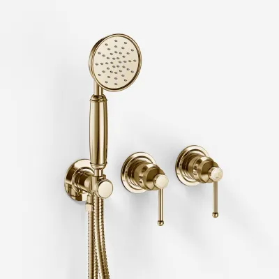 Hassel&Teudt HBR801 S02 - Shower set Ø21 cm, Ceiling, Polished Brass Natural