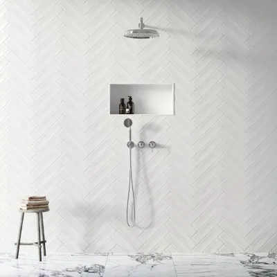 Hassel&Teudt HBR801 S03 - Shower set Ø31cm, Wall, Chrome