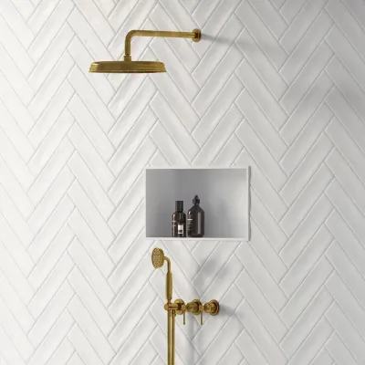 Hassel&Teudt HBR801 S03 - Shower Set Ø31cm, Wall, Polished Brass Natural