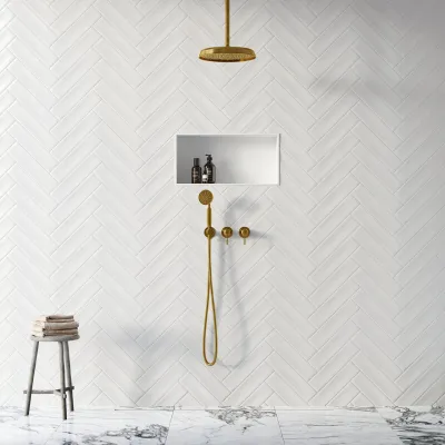 Hassel&Teudt HBR801 S04 - Shower set Ø31 cm, Ceiling, Polished Brass Natural