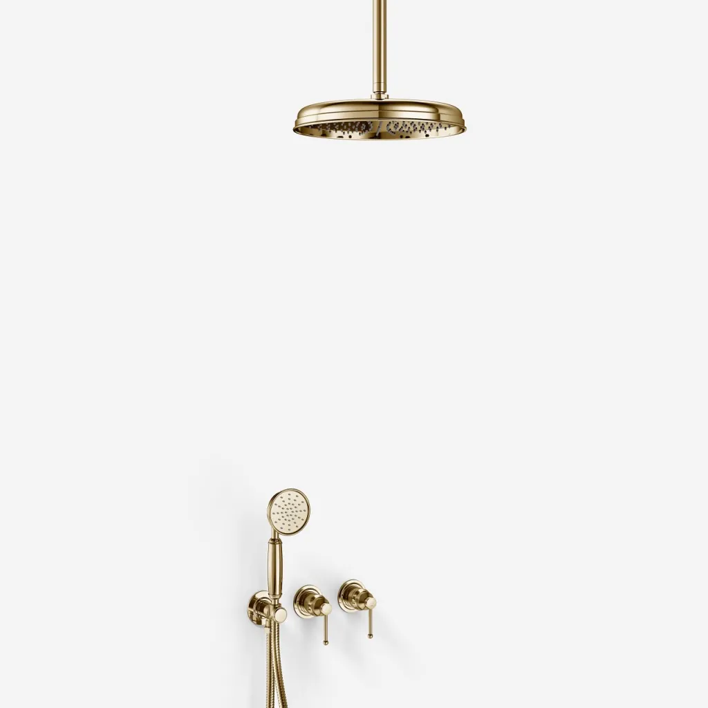 Hassel&Teudt HBR801 S04 - Shower set Ø31 cm, Ceiling, Polished Brass Natural