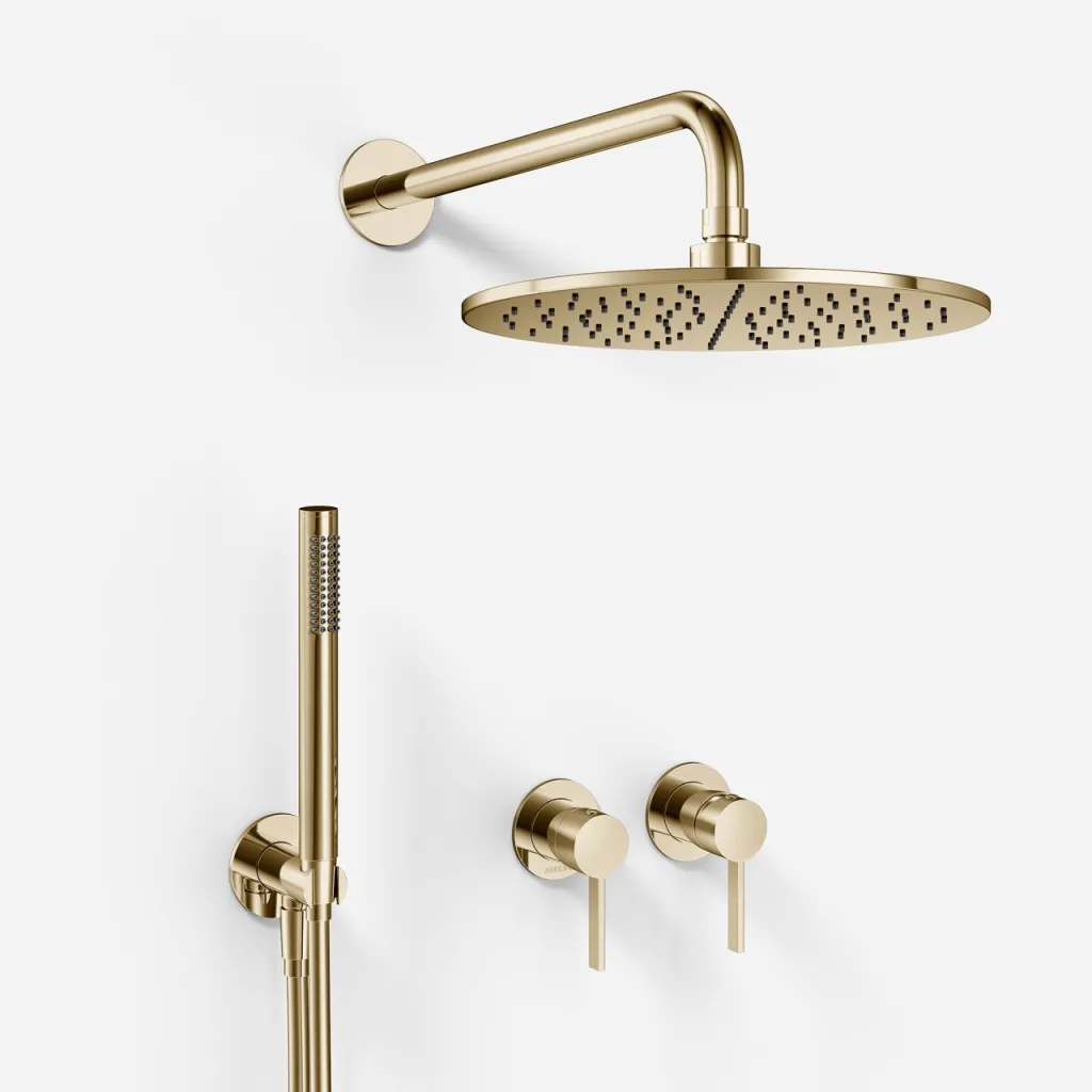 ArkiLife AVAO AA801 S02 - Ø30 Wellness Rain w/EasyClean, Stick, PVD Polished Brass