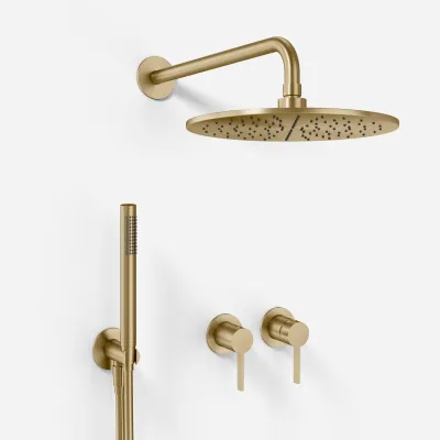 ArkiLife AVAO AA801 S02 - Ø30 Wellness Rain w/EasyClean, Stick, PVD Brushed Brass