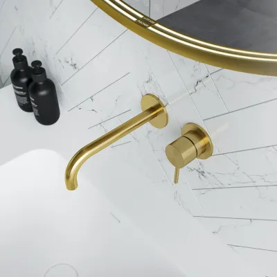 Semplice SHV502 S02 - 19 cm spout, PVD Brushed Brass