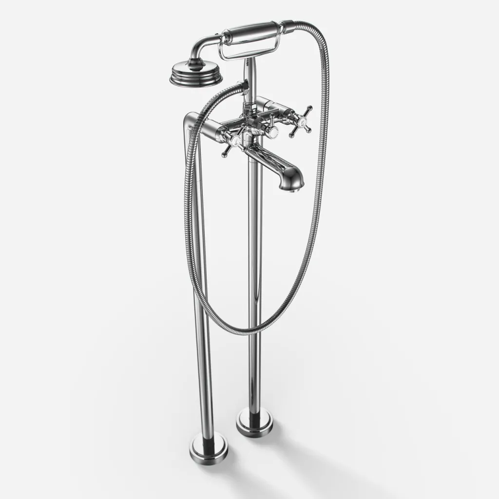 Hassel&Teudt HBK702 - Freestanding bath mixer, Chrome