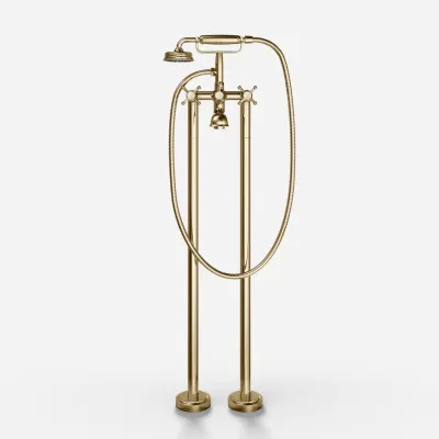 Hassel&Teudt HBK702 - Freestanding bath mixer, Polished Brass Natural