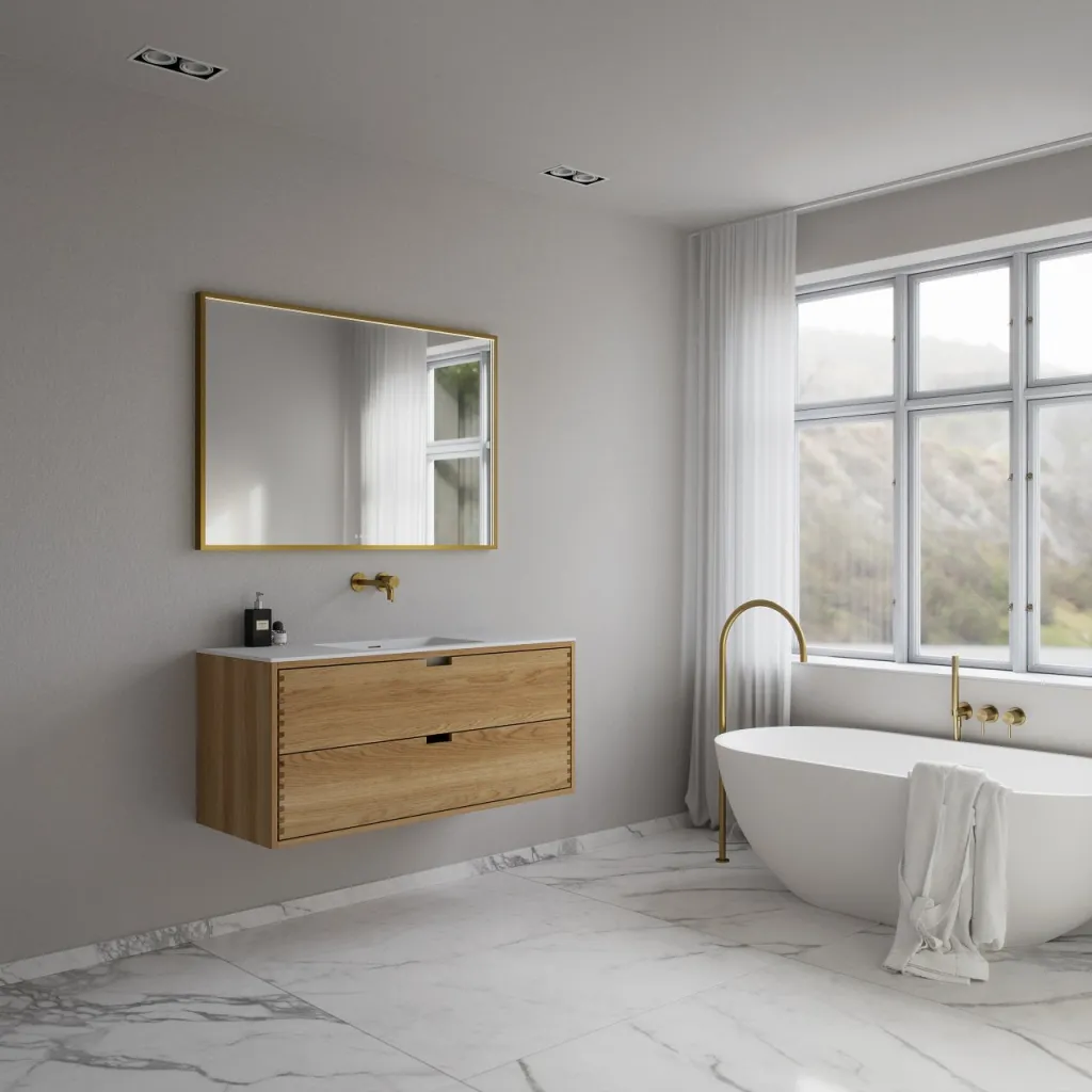 CPH Tapwork Soho 120 - MKII, Finger-Tapped Cabinetry in Natural Oak including Mathvid SolidTec® Sink