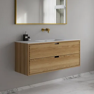 CPH Tapwork Soho 120 - MKII, Finger-Tapped Cabinetry in Natural Oak including Mathvid SolidTec® Sink