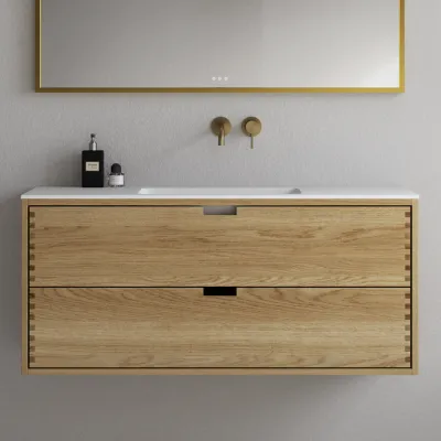 CPH Tapwork Soho 120 - MKII, Finger-Tapped Cabinetry in Natural Oak including Mathvid SolidTec® Sink