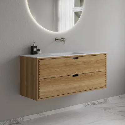 CPH Tapwork Soft 120 - MKII, Finger-Tapped Cabinetry in Natural Oak including Mathvid SolidTec® Sink