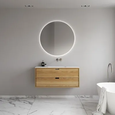 CPH Tapwork Soft 120 - MKII, Finger-Tapped Cabinetry in Natural Oak including Mathvid SolidTec® Sink
