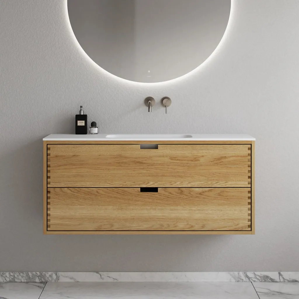 CPH Tapwork Soft 120 - MKII, Finger-Tapped Cabinetry in Natural Oak including Mathvid SolidTec® Sink