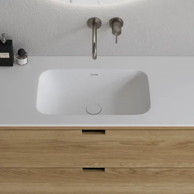 CPH Tapwork Soft 120 - MKII, Finger-Tapped Cabinetry in Natural Oak including Mathvid SolidTec® Sink
