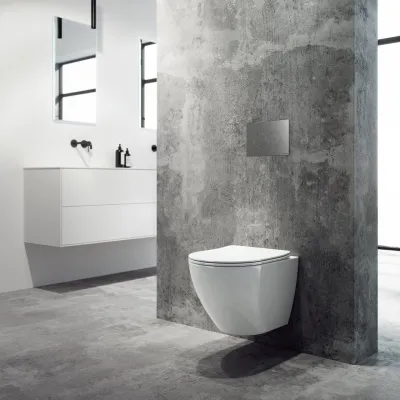 Dodo PD18 - Toilet in White Porcelain w/Vortex flush + EasyClean Coat