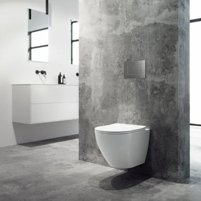 Dodo PD18 - Toilet in Matte White Porcelain w/Vortex flush + EasyClean Coat